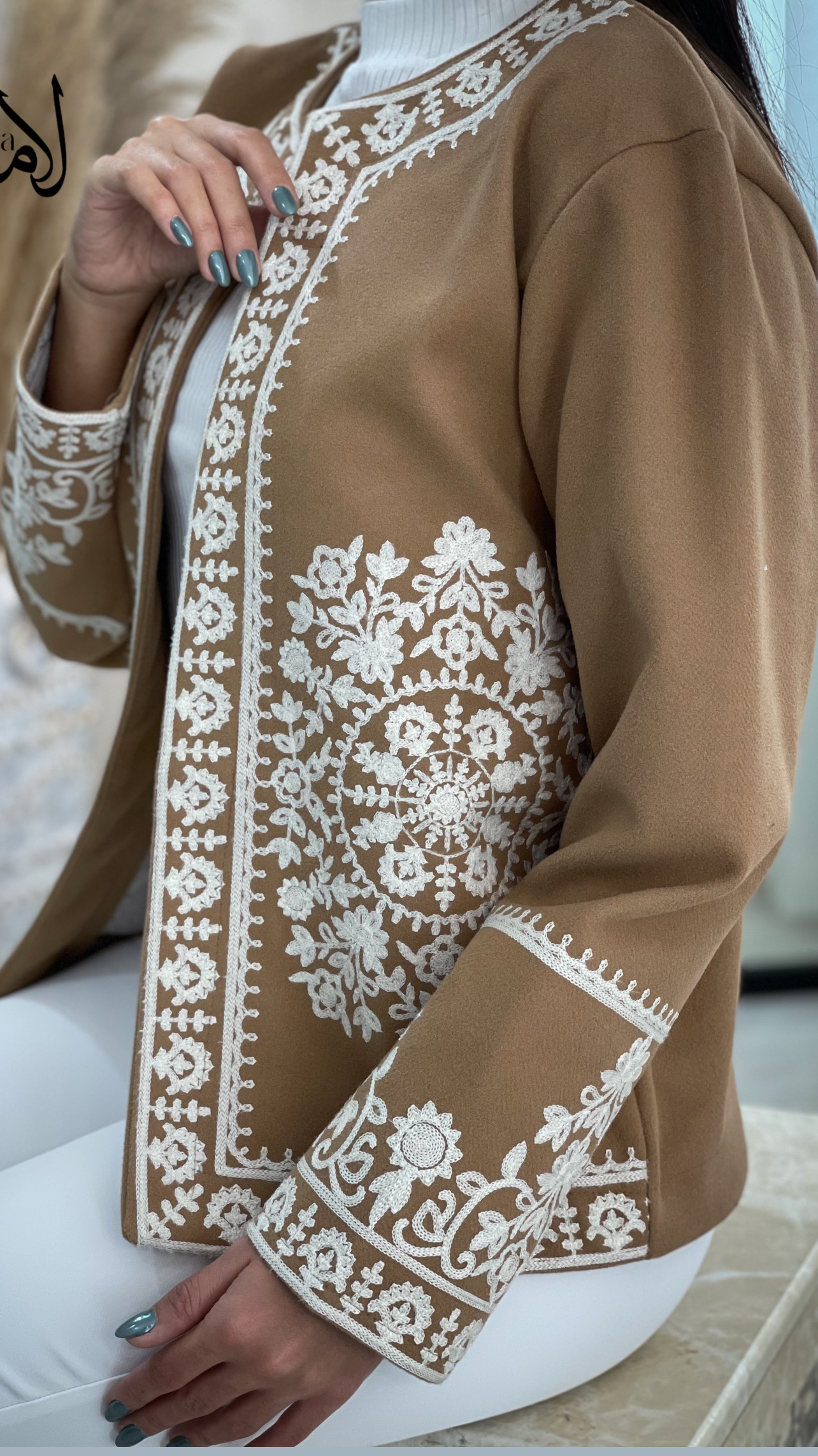 کت فوتر گلدوزی طرح بارسین