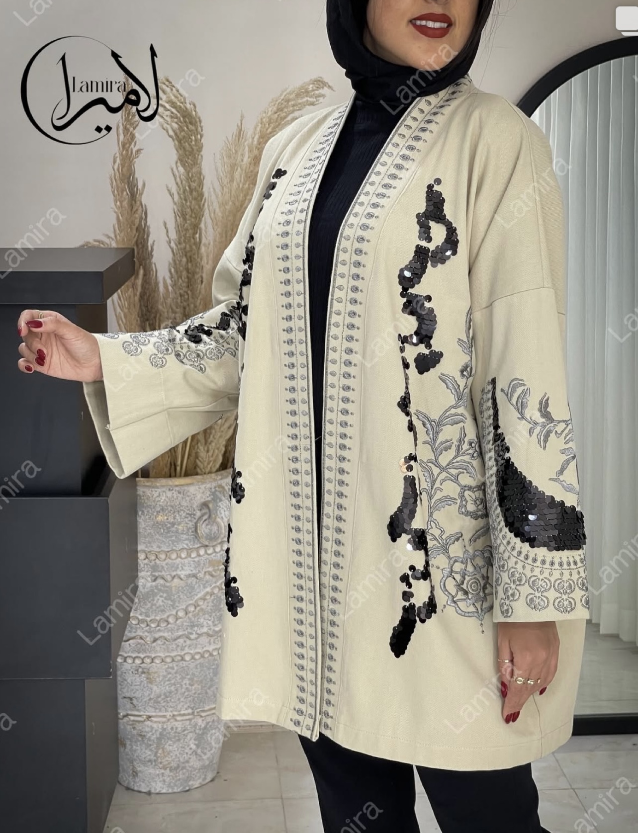 رویه مانتویی کتان پاییزه طرح گرپ
