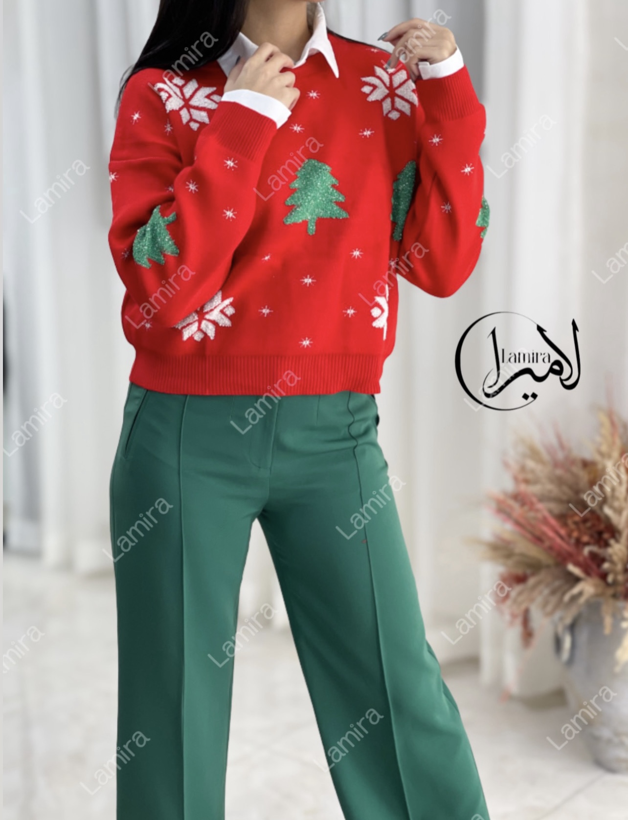 بافت کریسمسی طرح درخت
