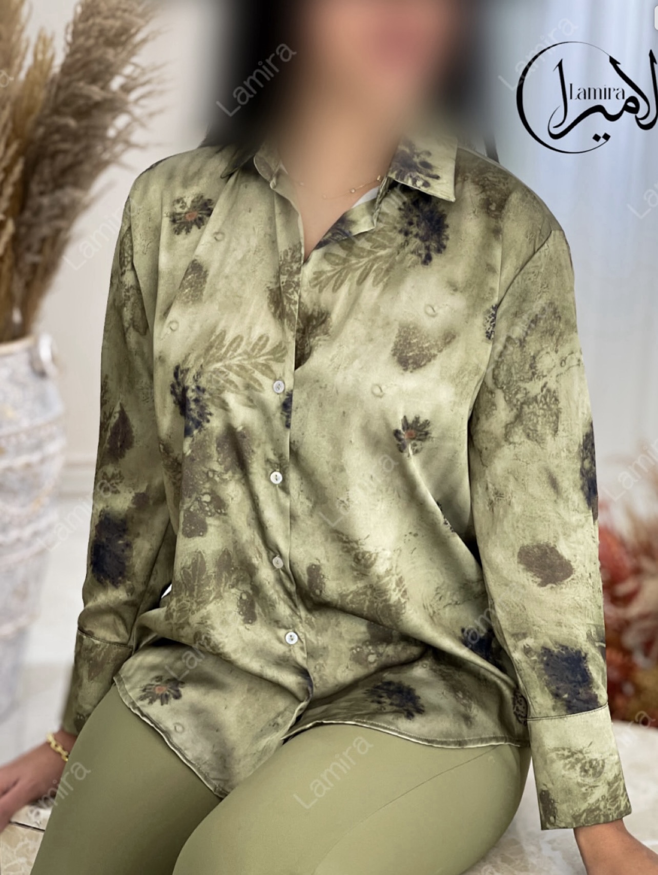 شومیز ساتن سیلک ابریشمی طرح لیرا