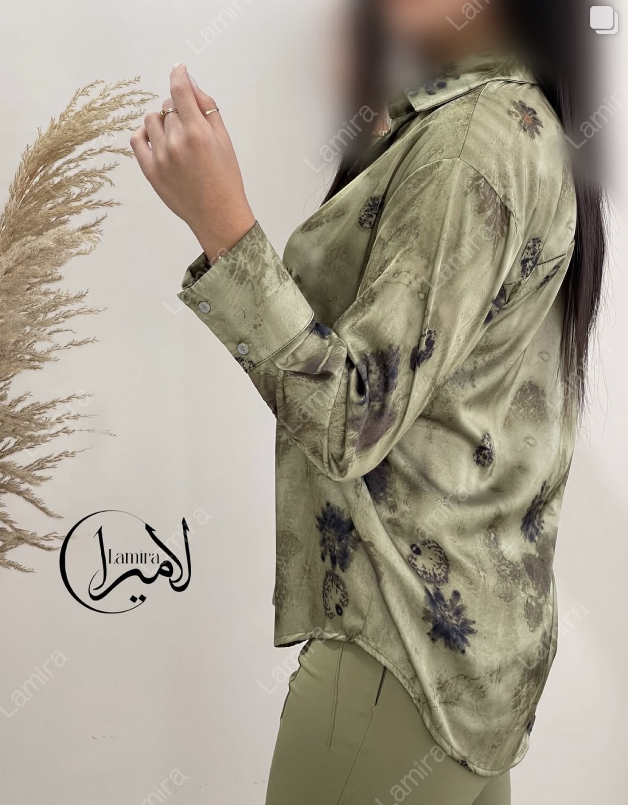 شومیز ساتن سیلک ابریشمی طرح لیرا