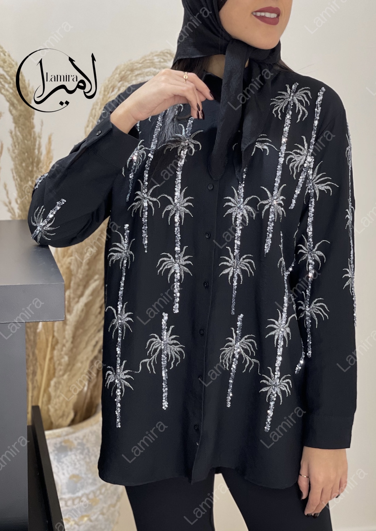 شومیزمانتویی مجلسی طرح نخل