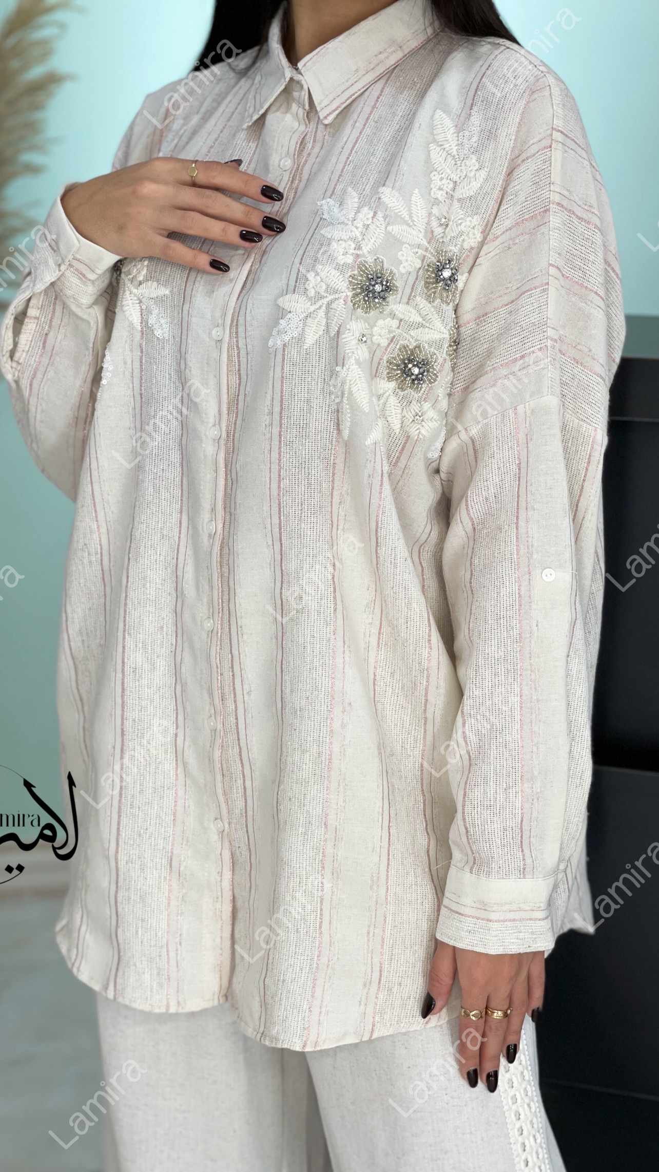 شومیز مانتویی مجلسی طرح گرنس