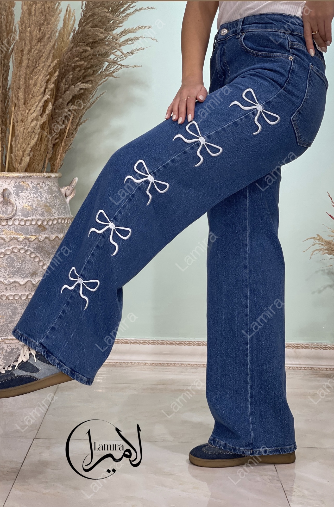 شلوار جین پاپیونی