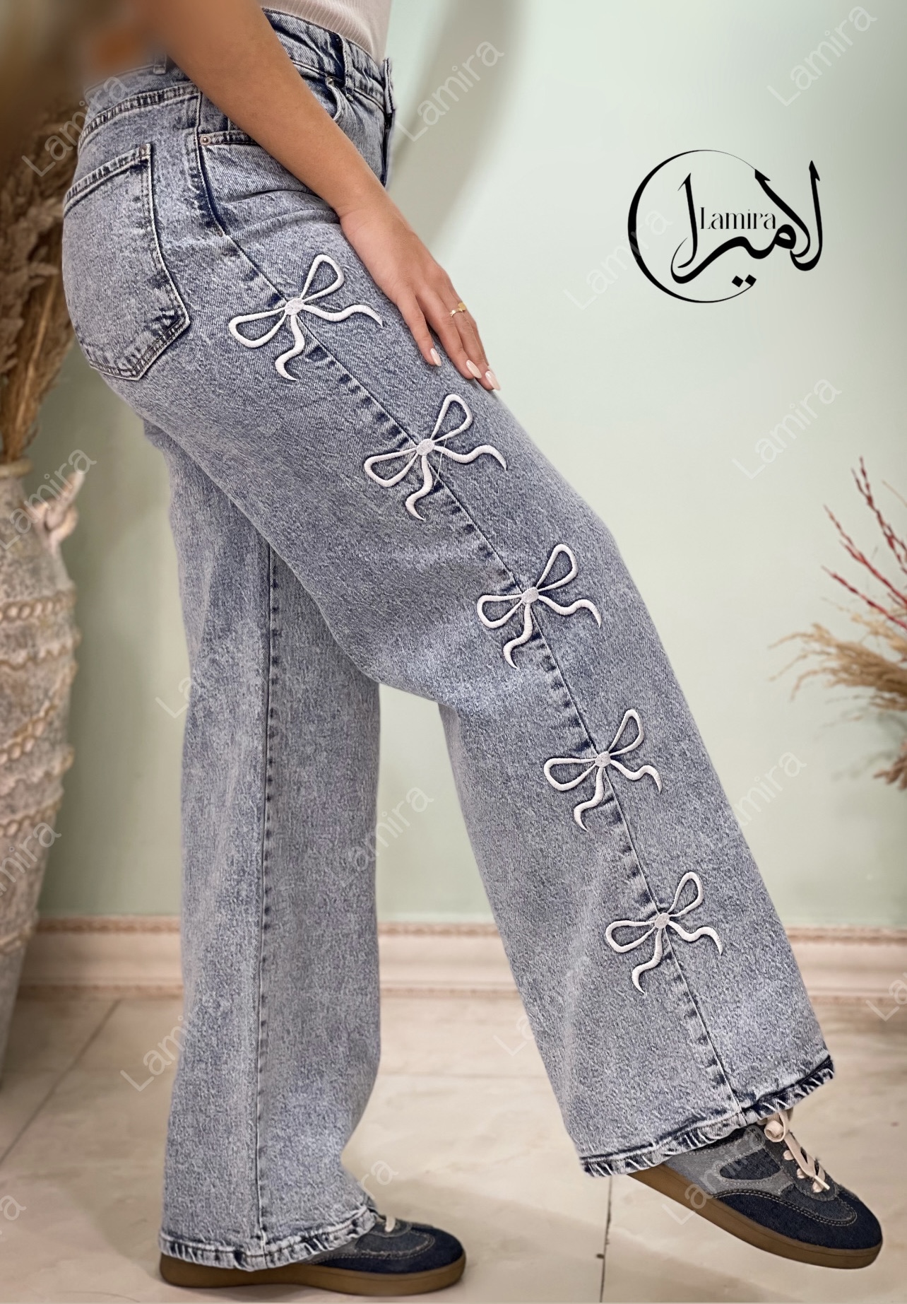 شلوار جین پاپیونی