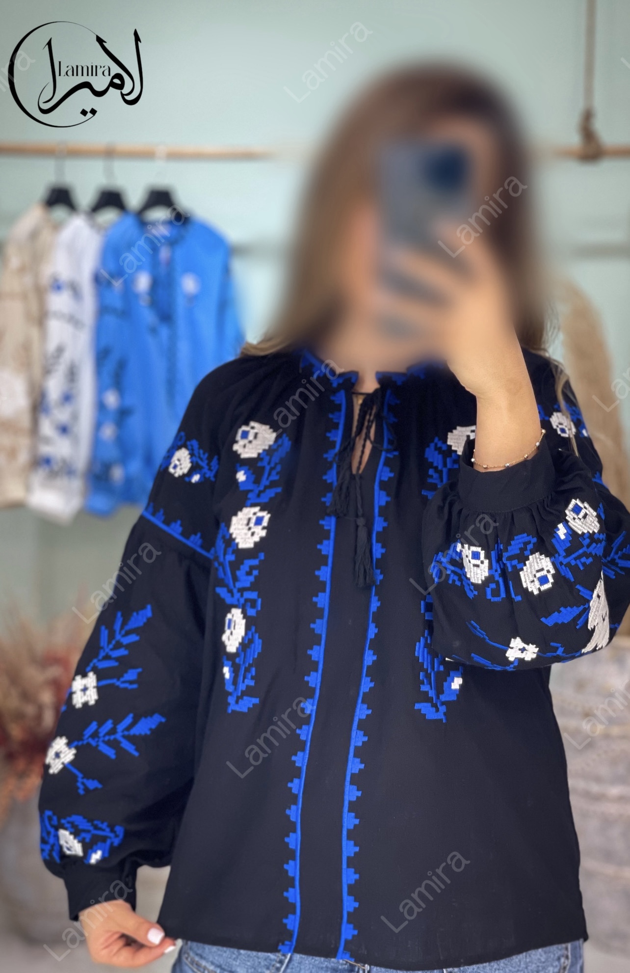 شومیز گلدوزی طرح کارلا