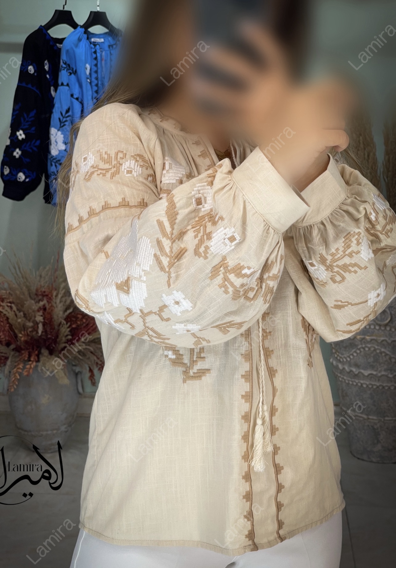 شومیز گلدوزی طرح کارلا