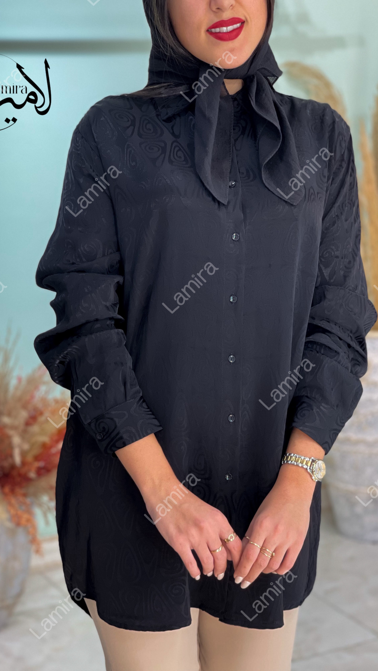شومیز ساتن سیلک طرح سارن