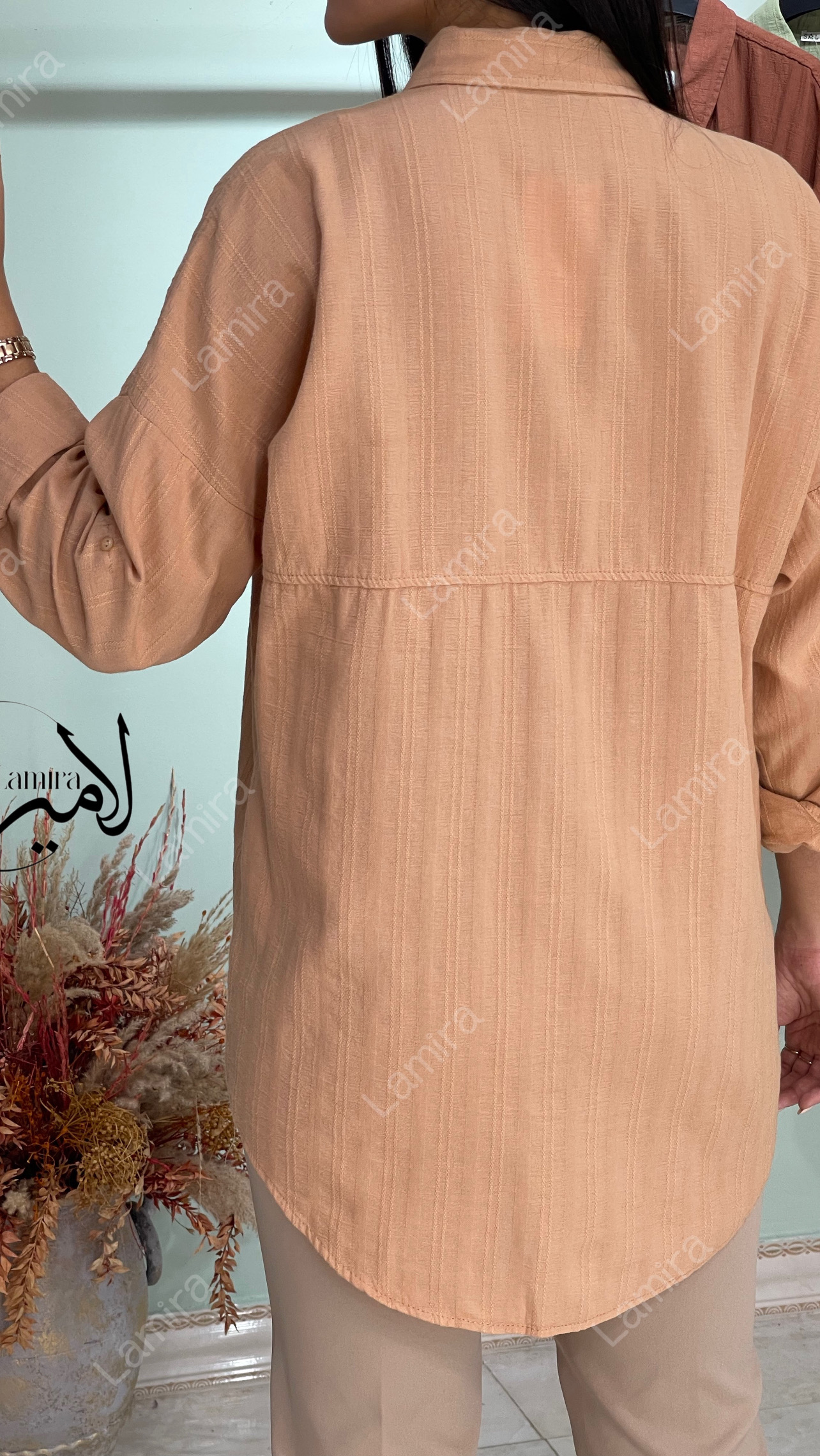 شومیز مانتویی مجلسی طرح گل مارین