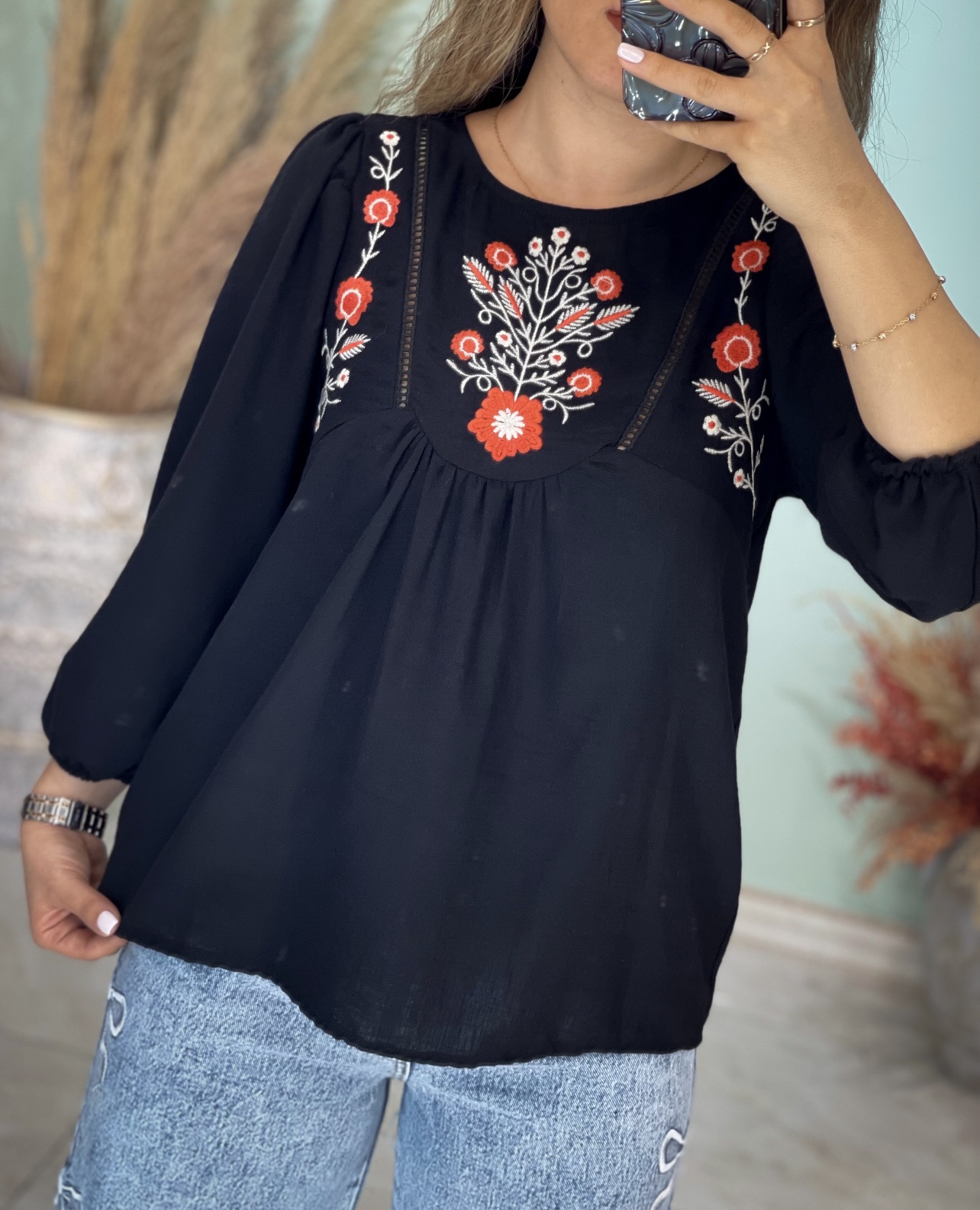 شومیز گلدوزی طرح دینات