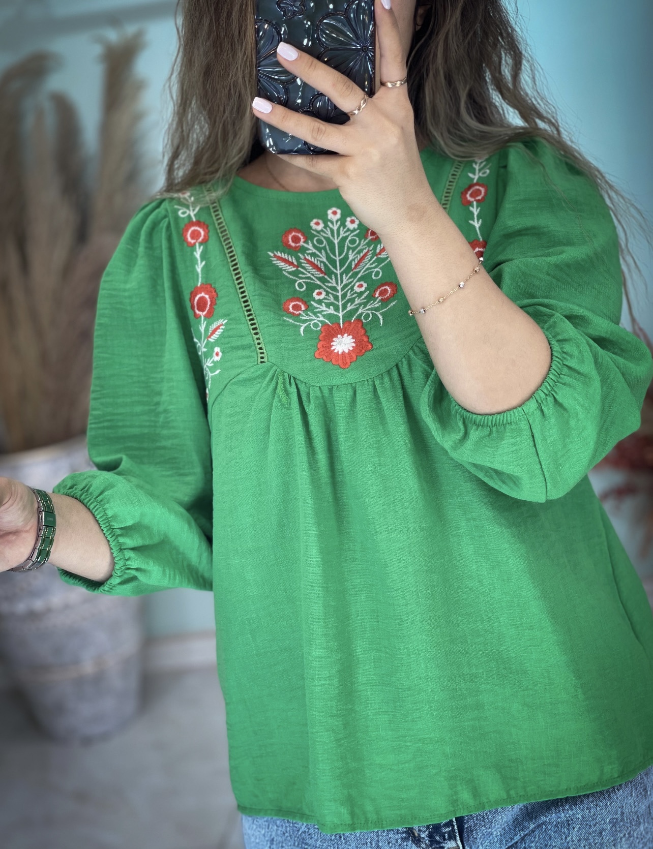 شومیز گلدوزی طرح دینات
