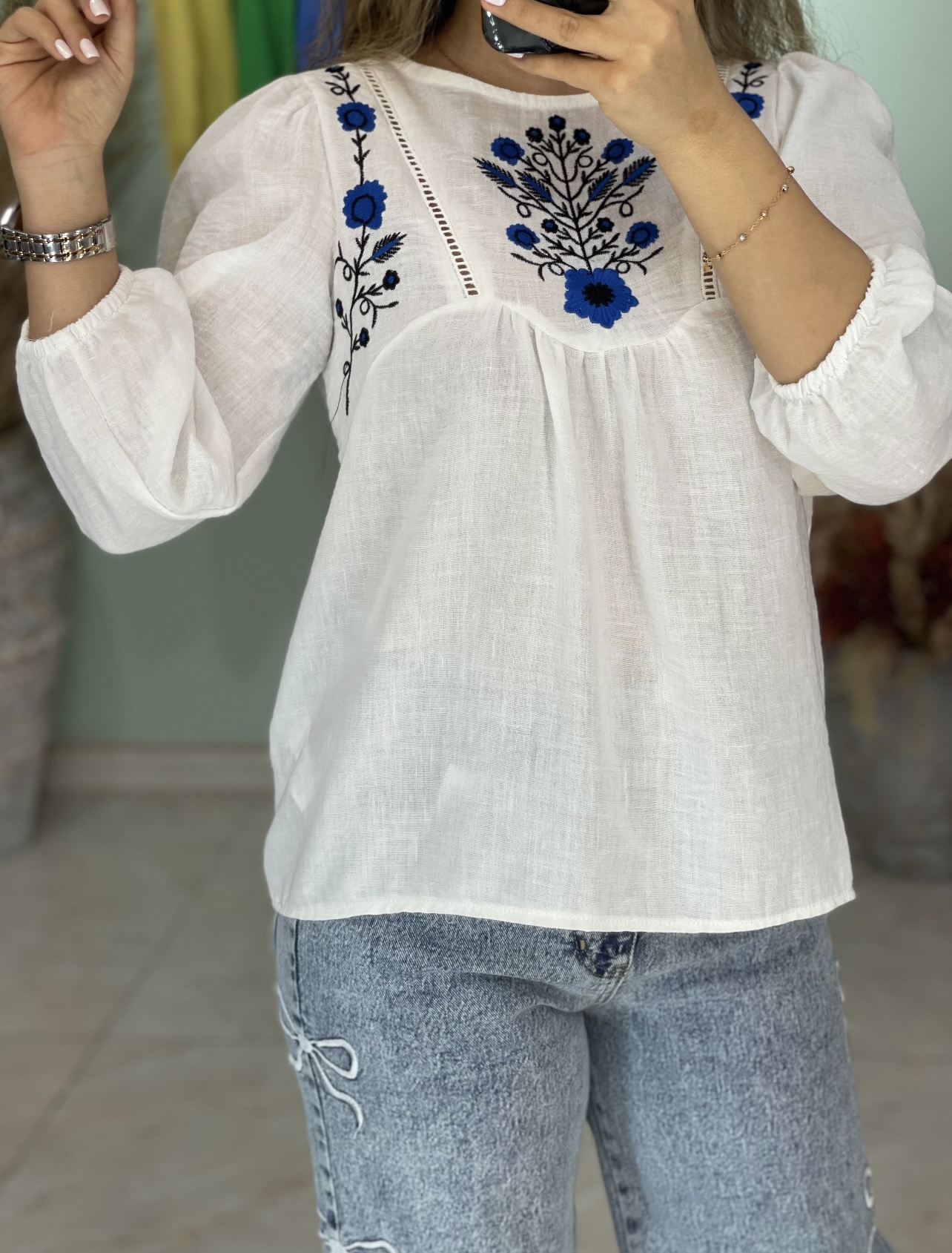 شومیز گلدوزی طرح دینات