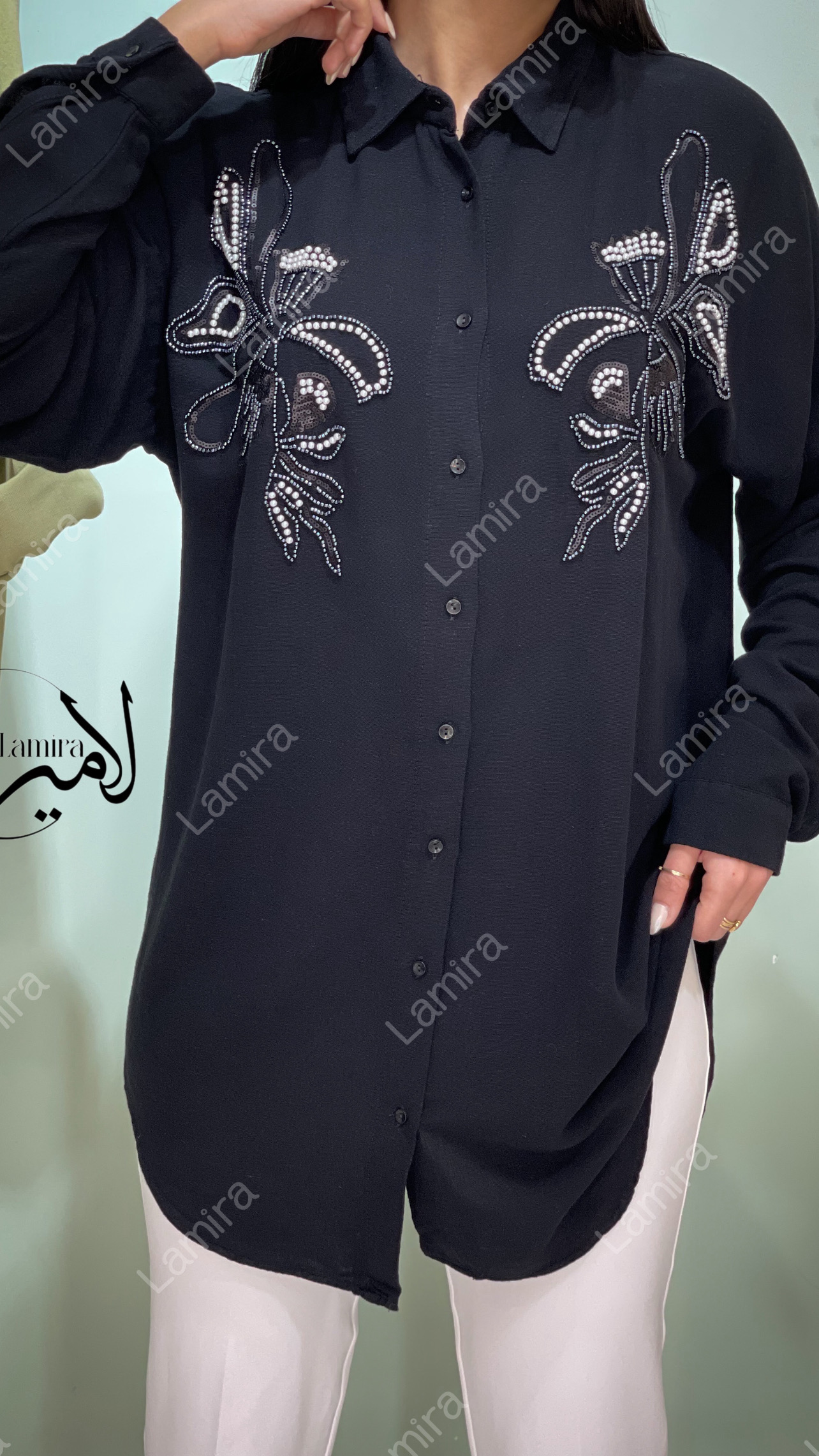 شومیز مانتویی مجلسی طرح لوکسی
