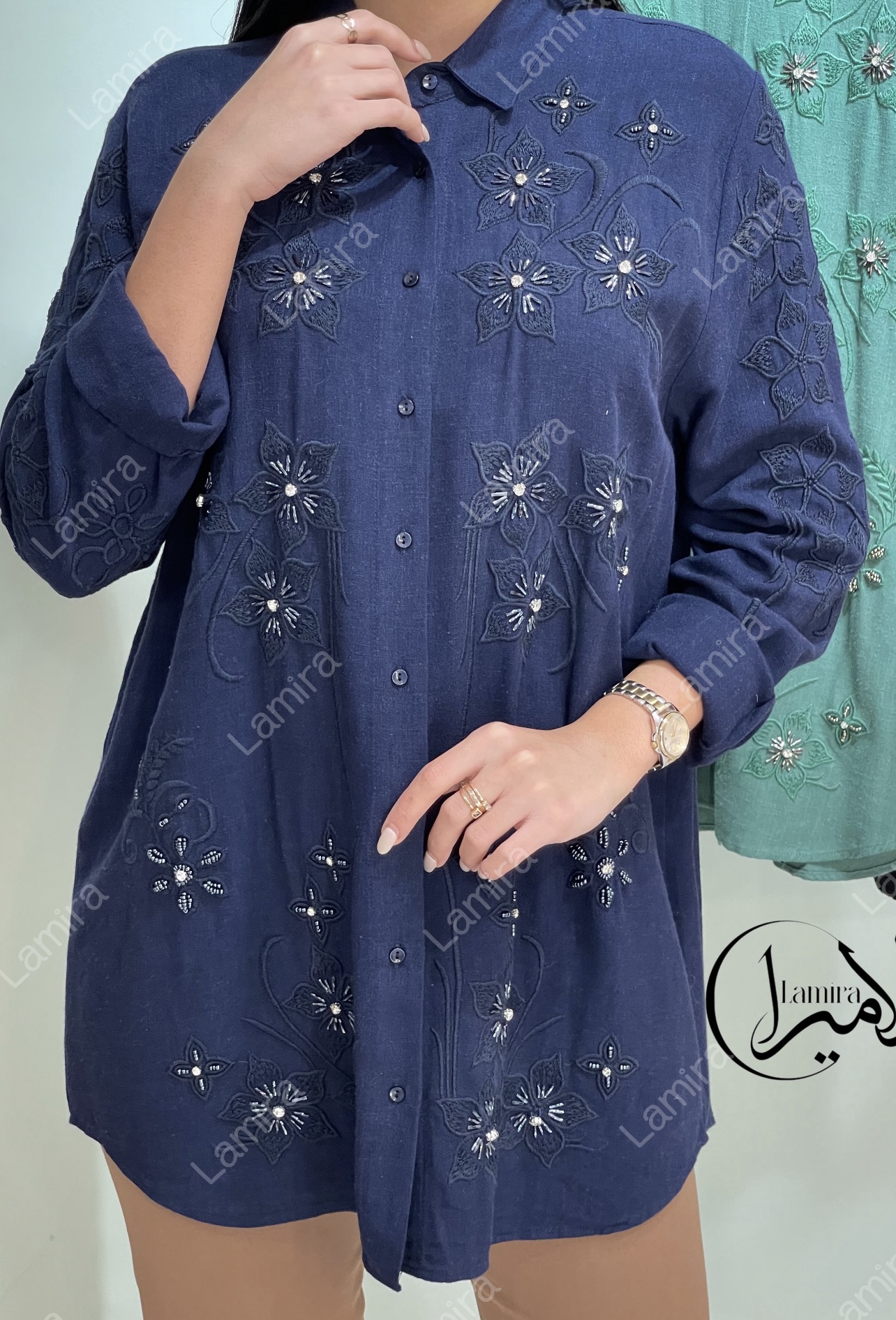 شومیز مانتویی مجلسی طرح روناک