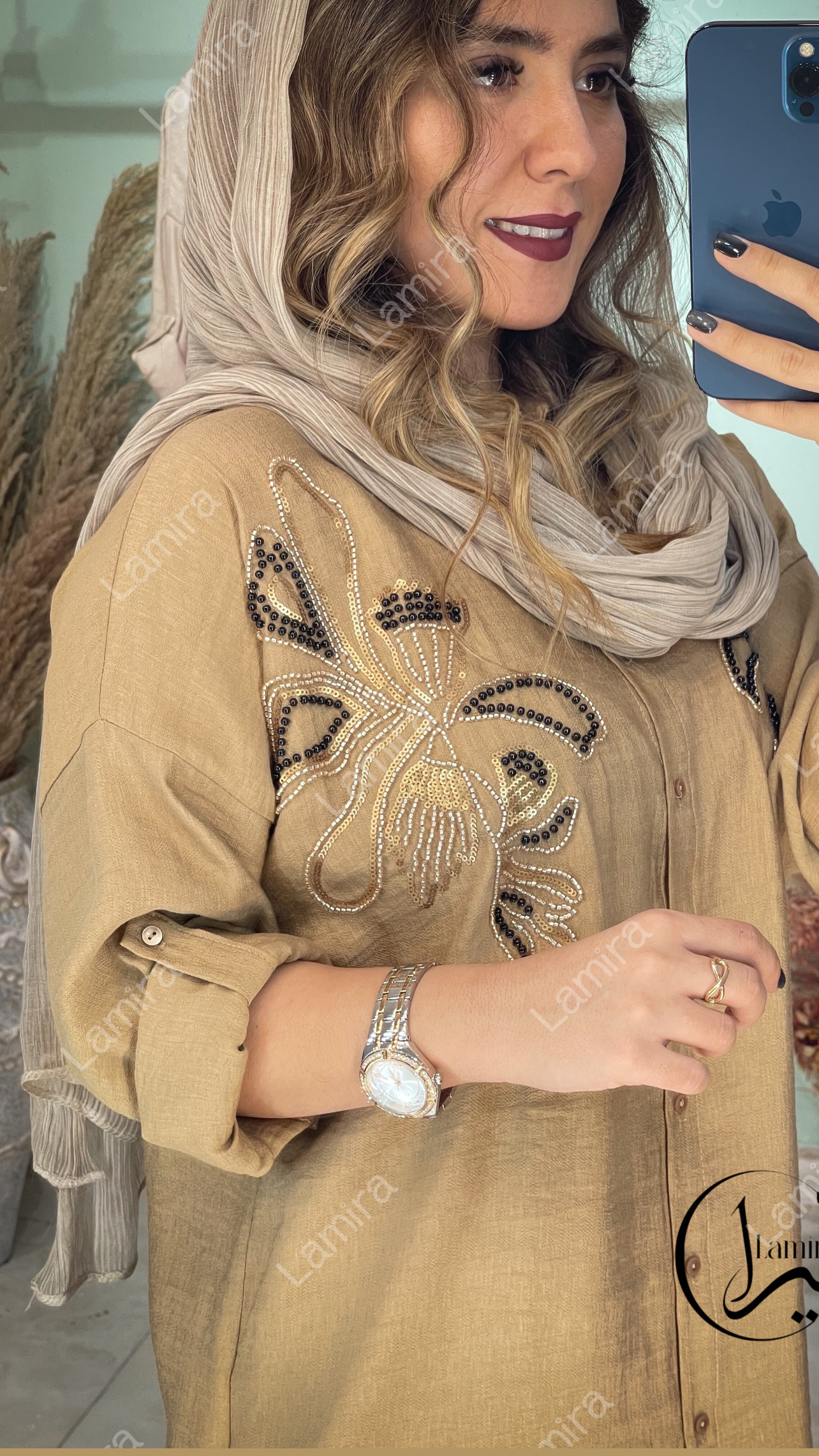 شومیز مانتویی مجلسی طرح لروکس
