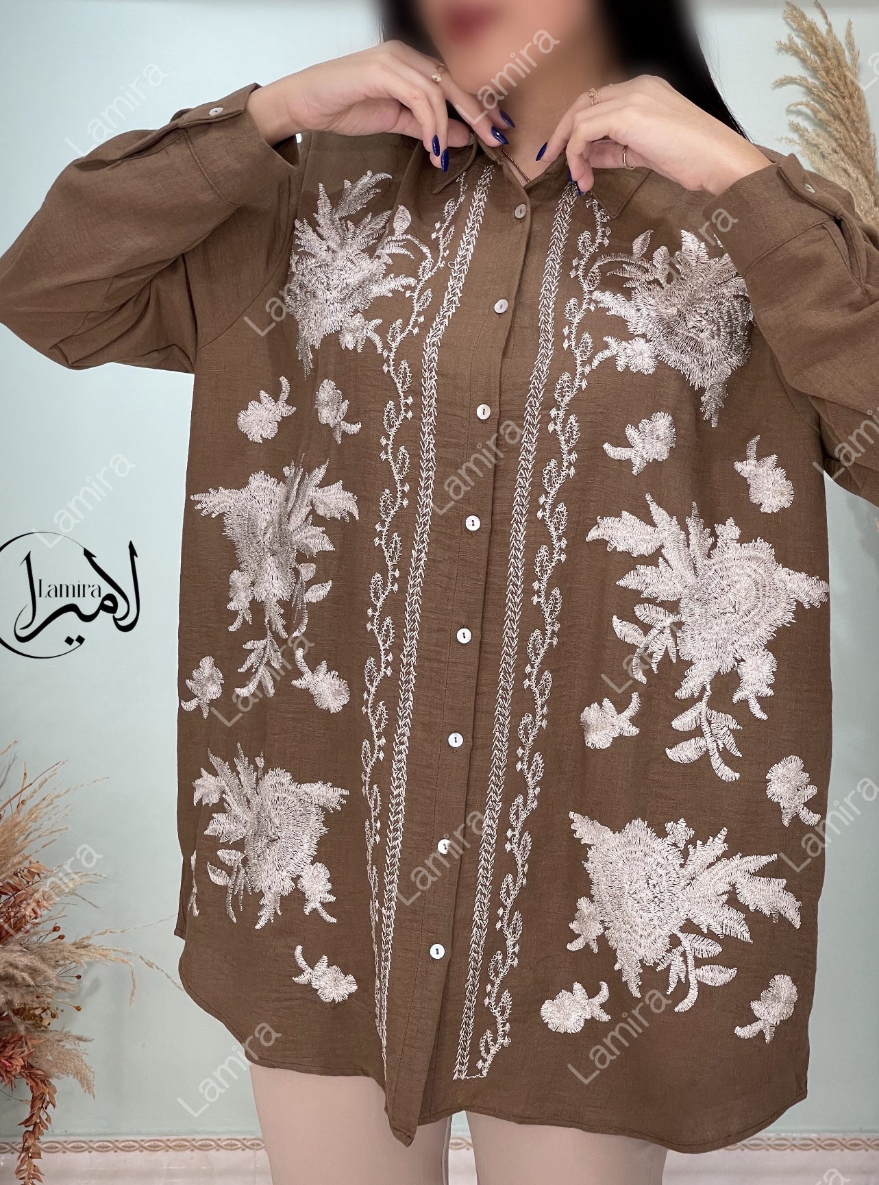 شومیز مانتویی مجلسی طرح ماریس