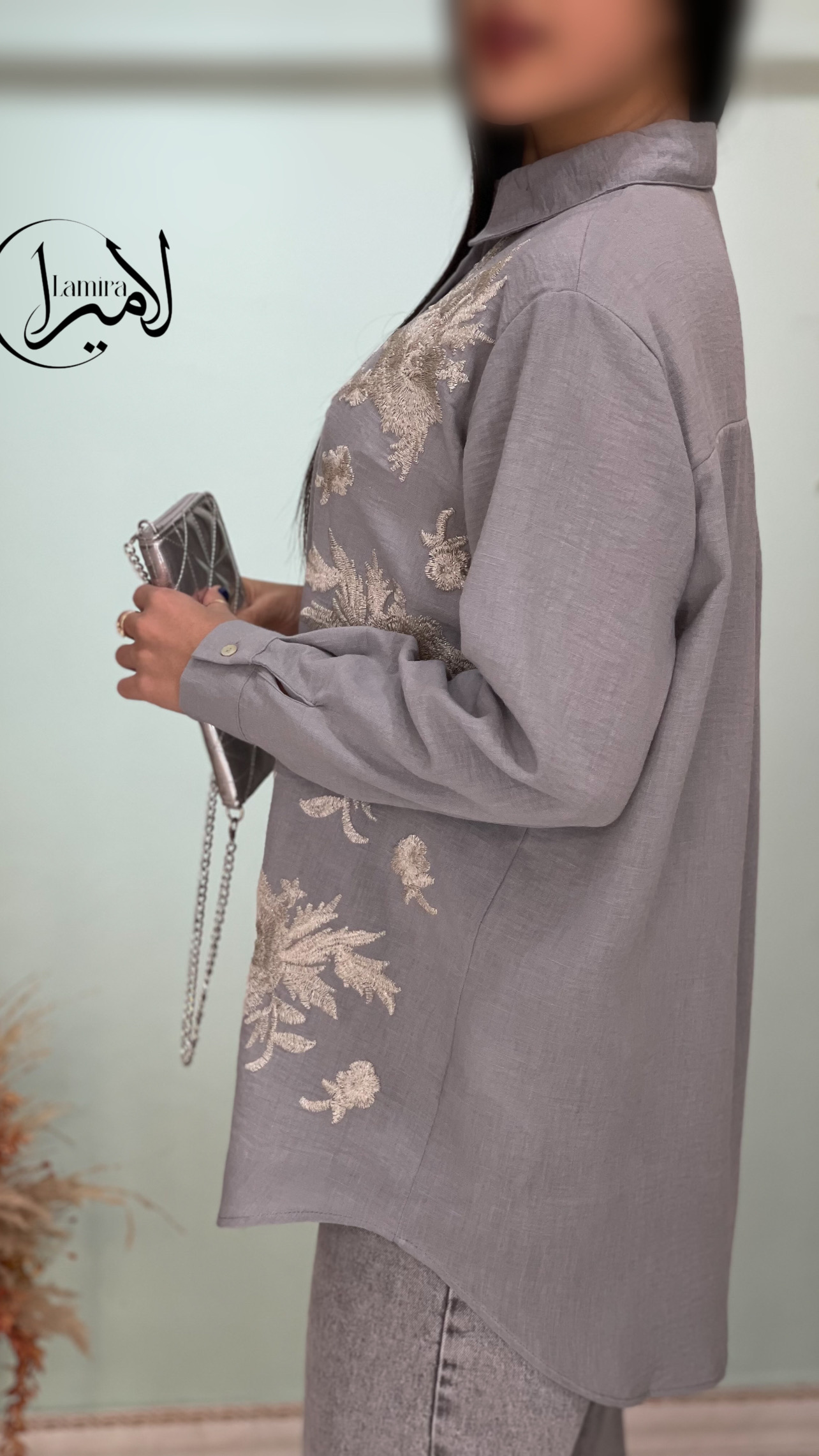 شومیز مانتویی مجلسی طرح ماریس