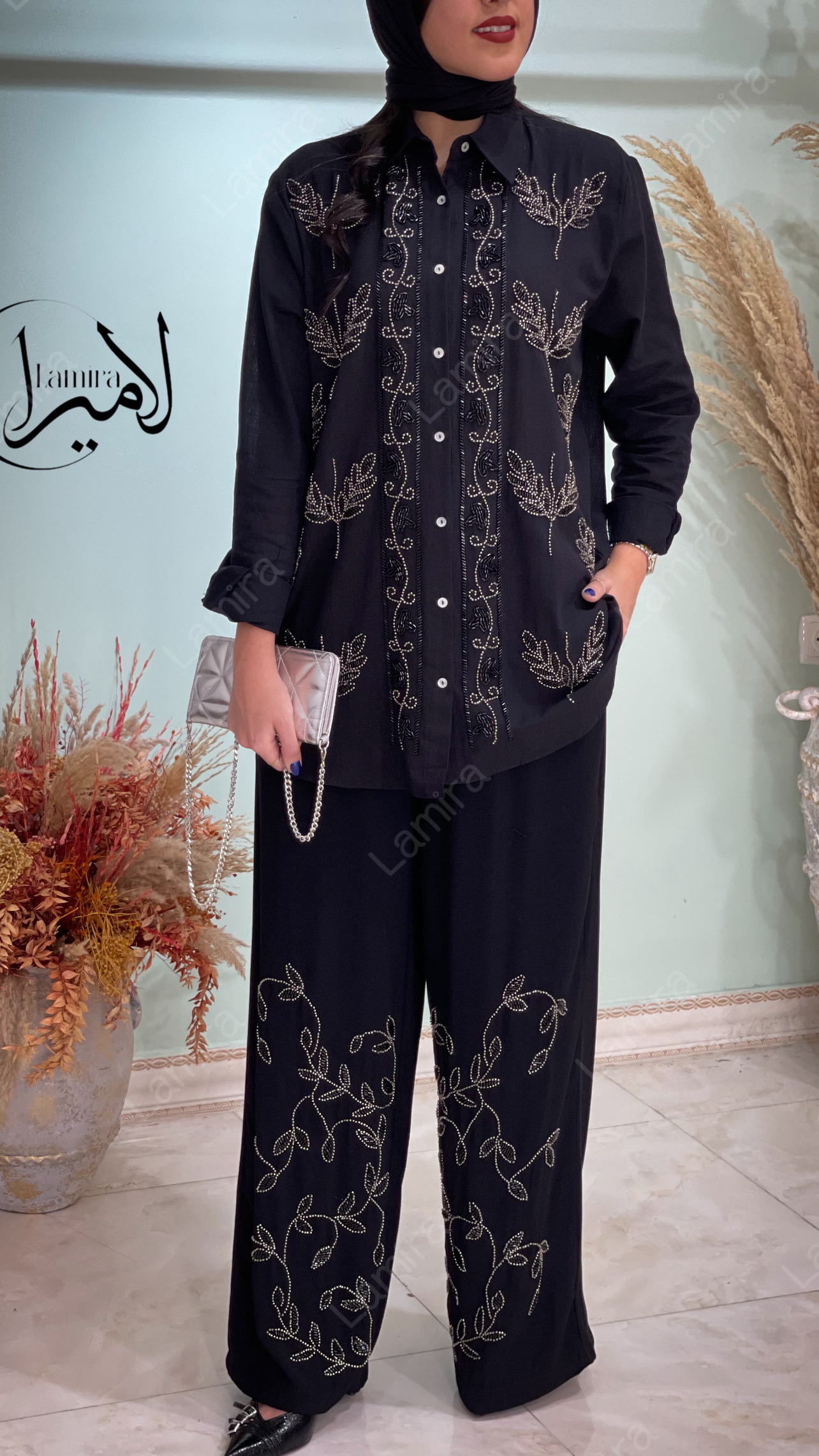 شومیز مجلسی مانتویی طرح آلامیس