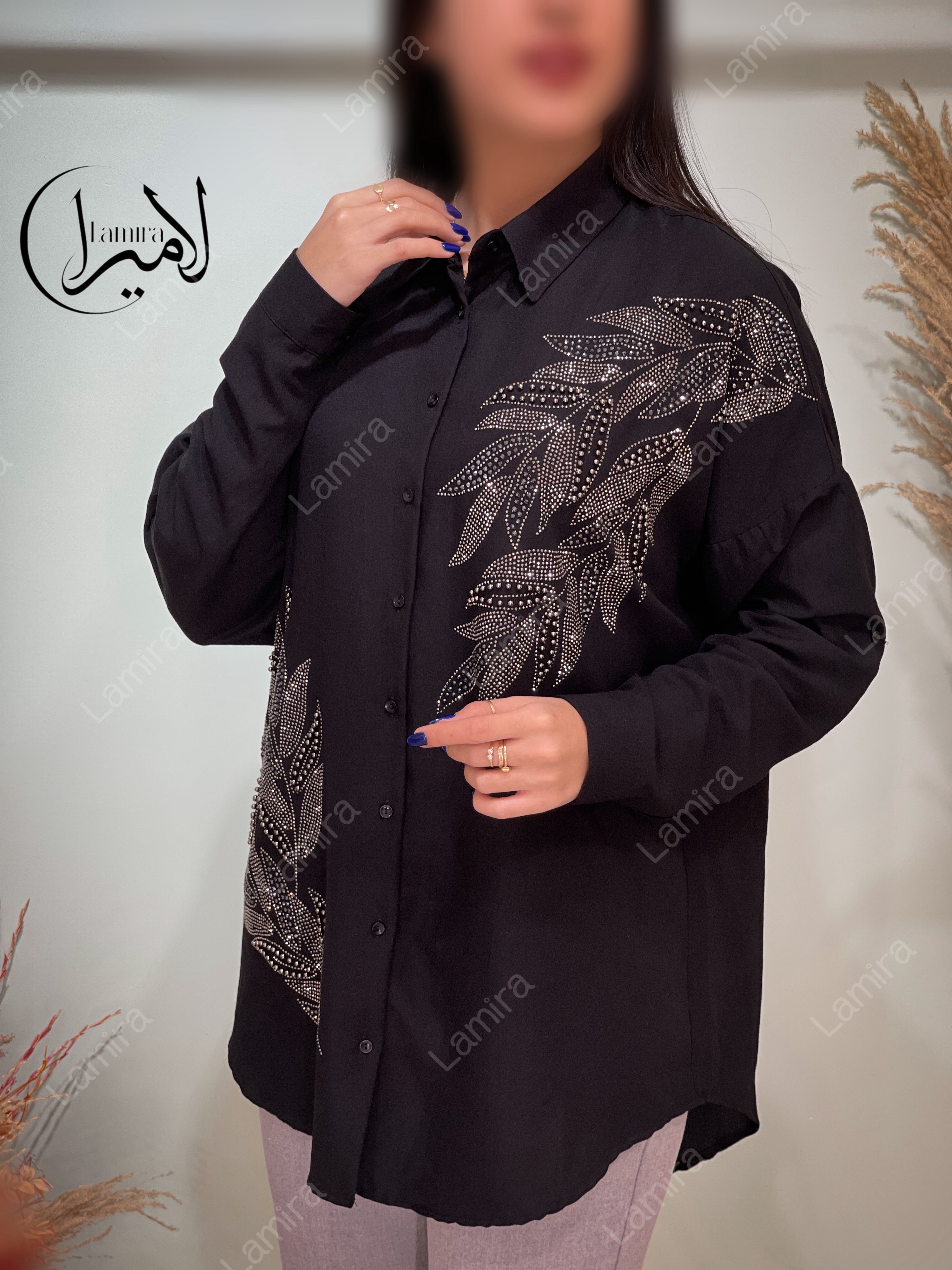 شومیز مانتویی مجلسی طرح لیرا