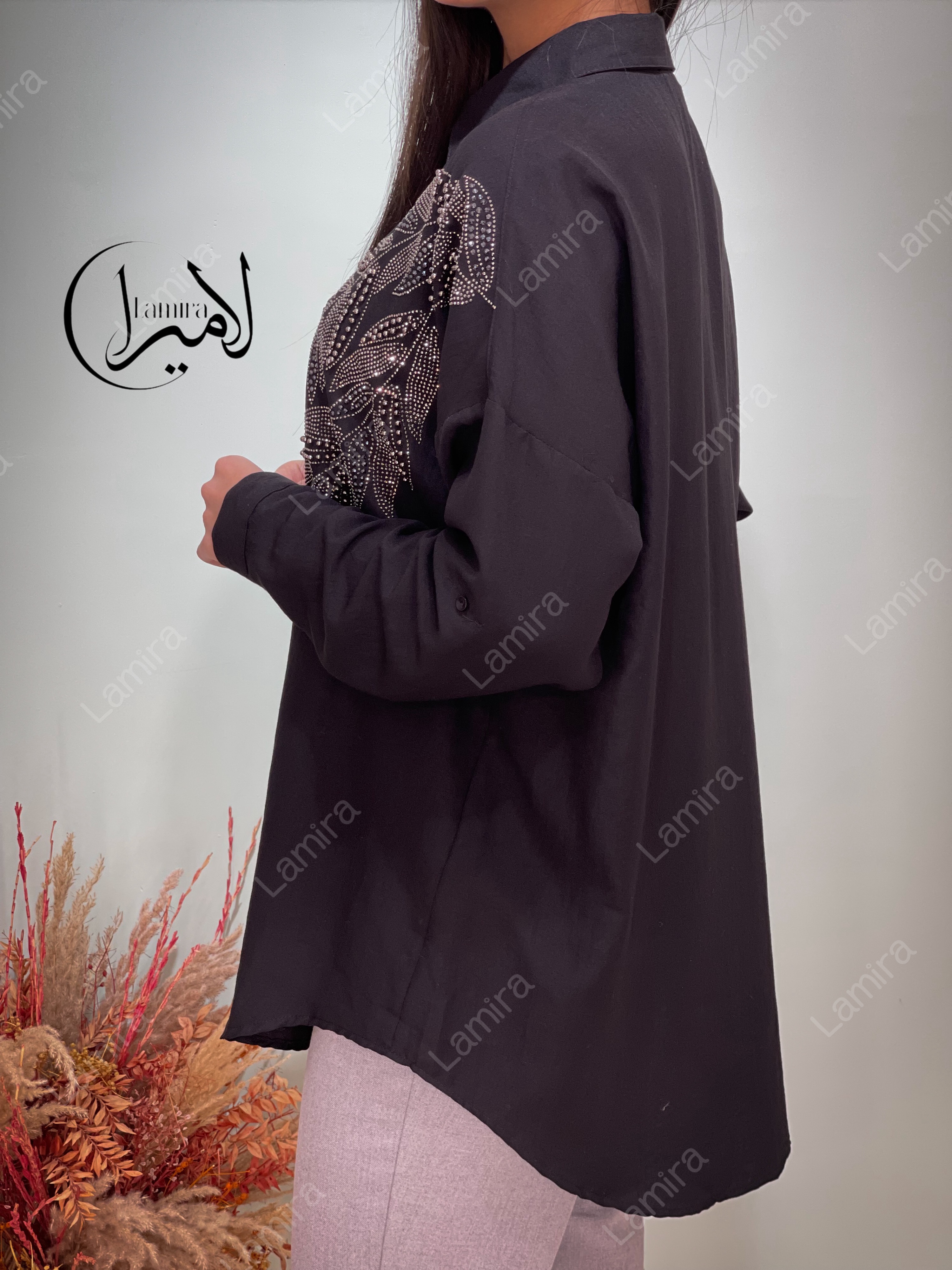 شومیز مانتویی مجلسی طرح لیرا
