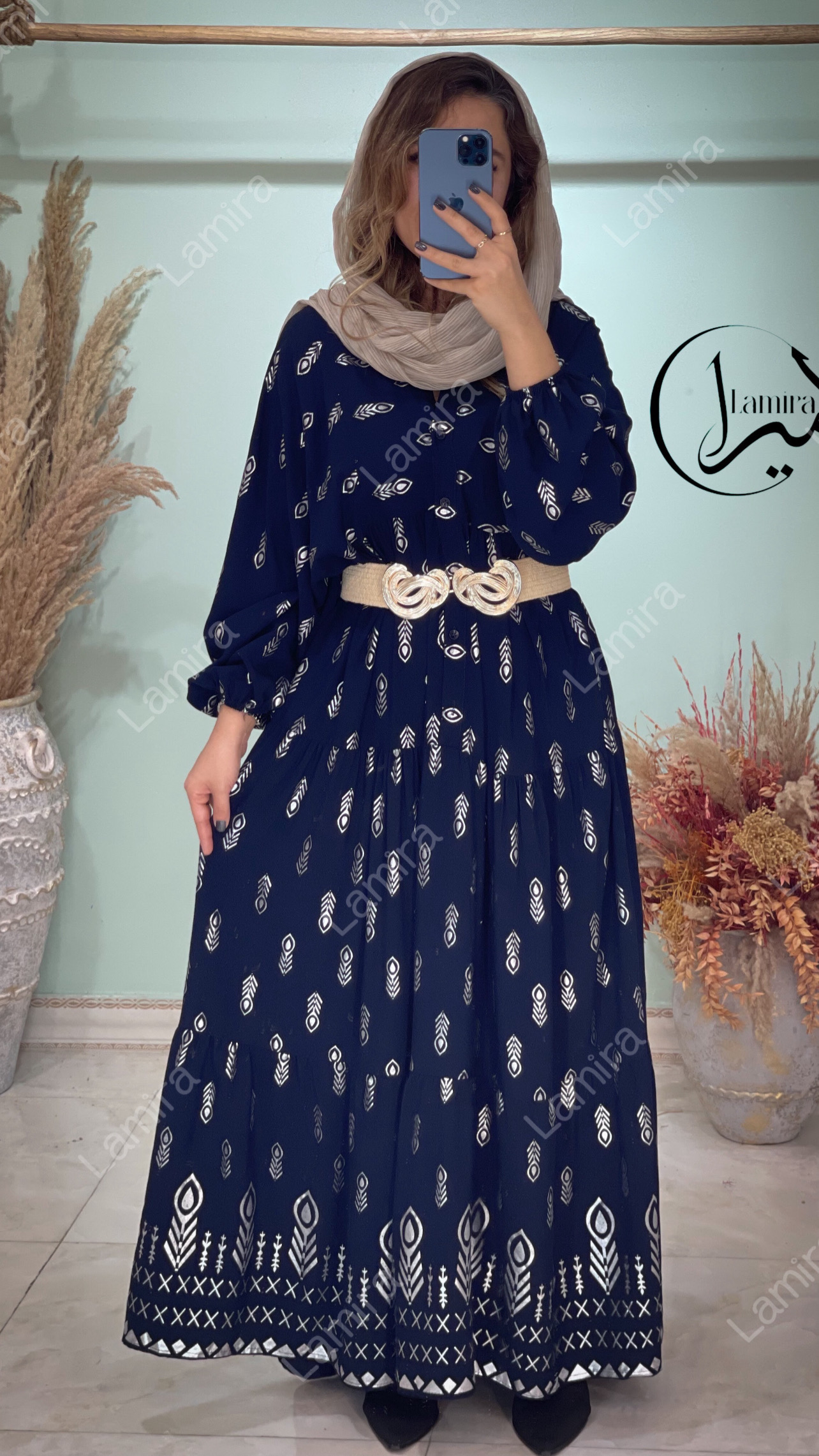 پیراهن نخی ساحلی طرح لوکسی