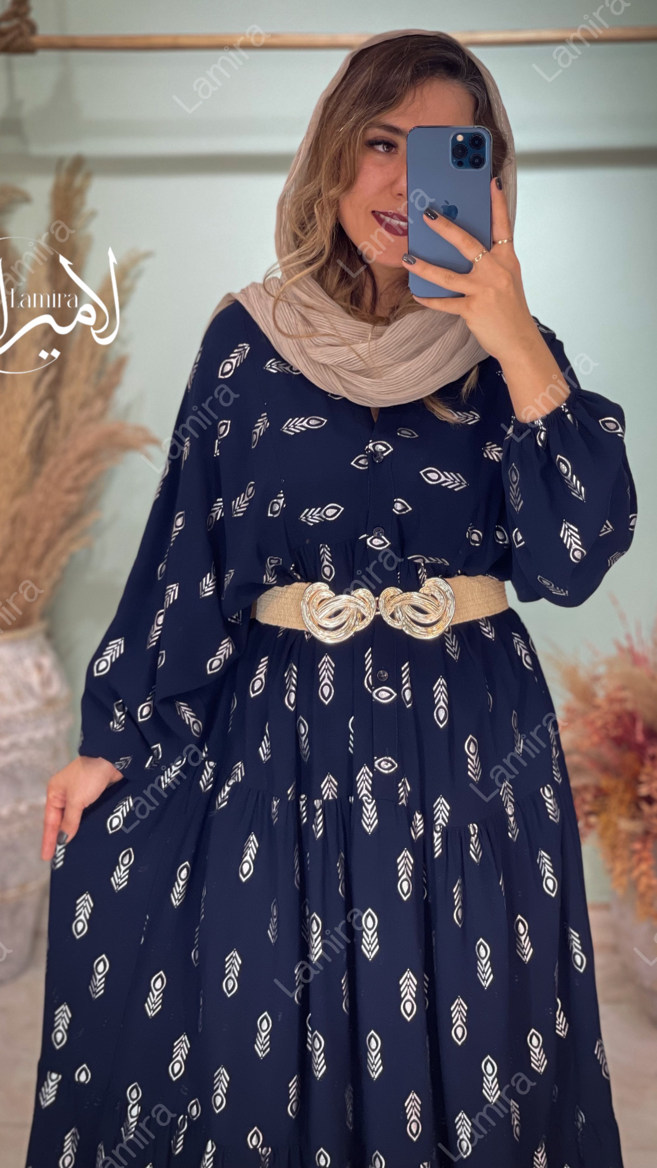 پیراهن نخی ساحلی طرح لوکسی