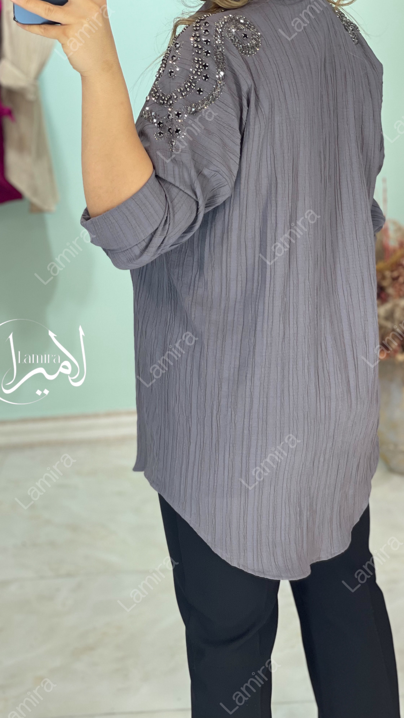 شومیز مانتویی مجلسی طرح لوریس