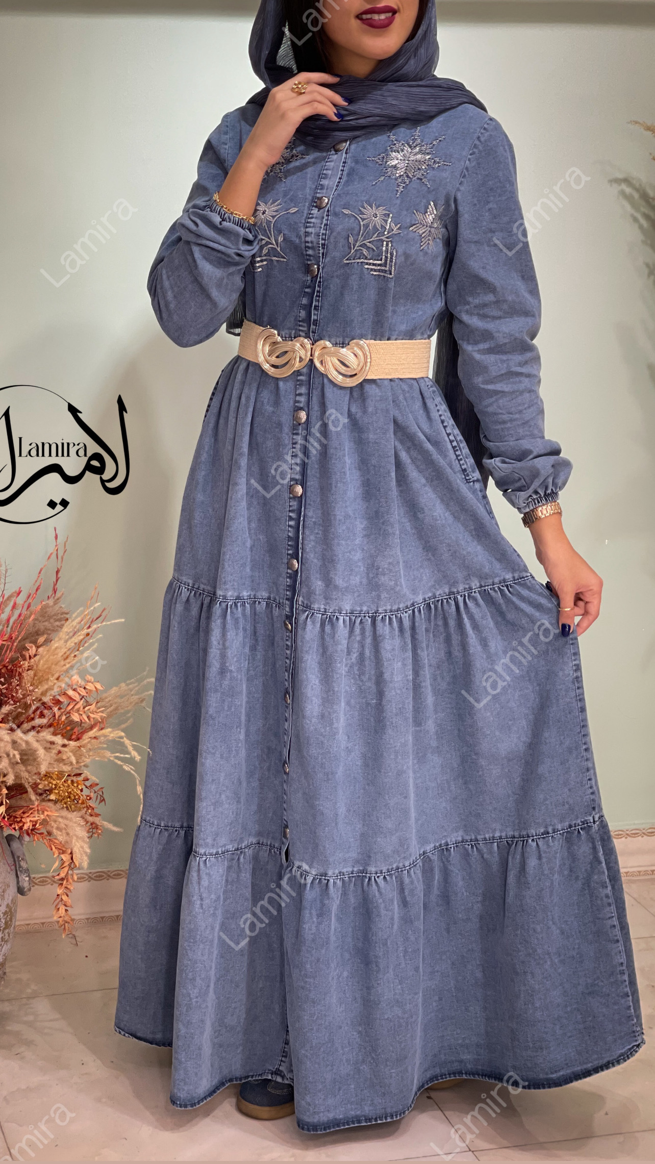 پیراهن جین طرح آلوک
