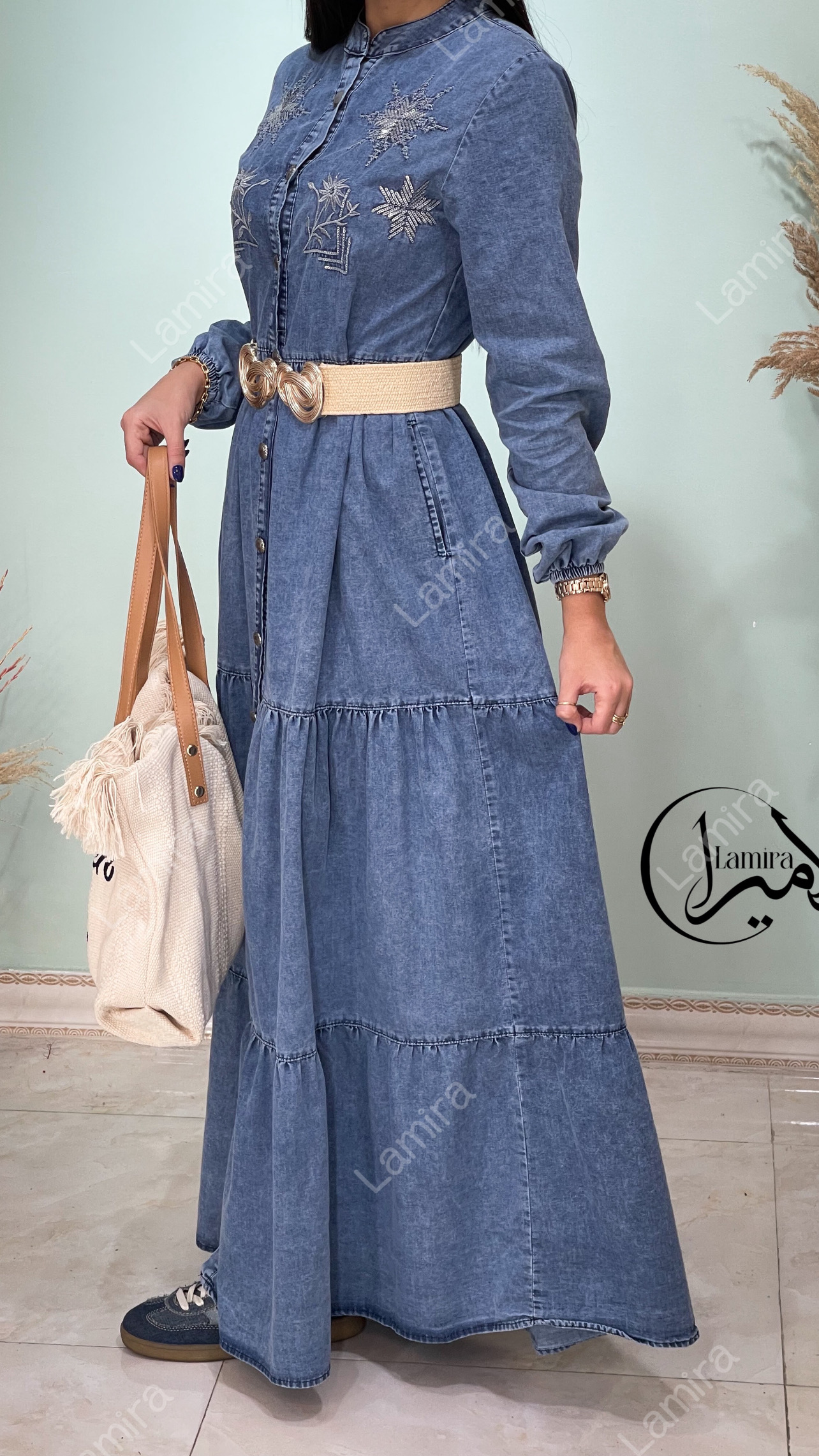 پیراهن جین طرح آلوک