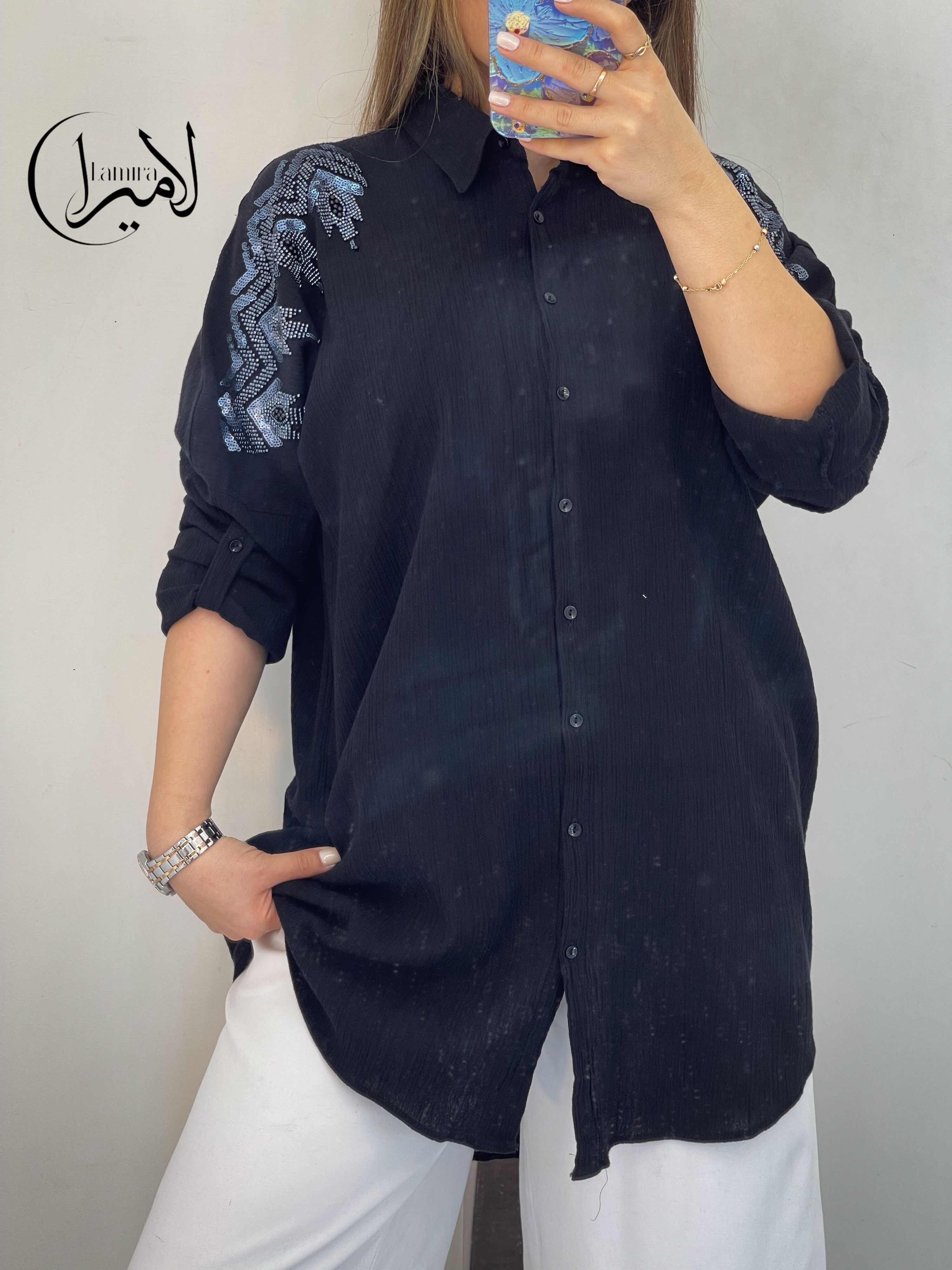 شومیز مانتویی مجلسی طرح ژاکلین