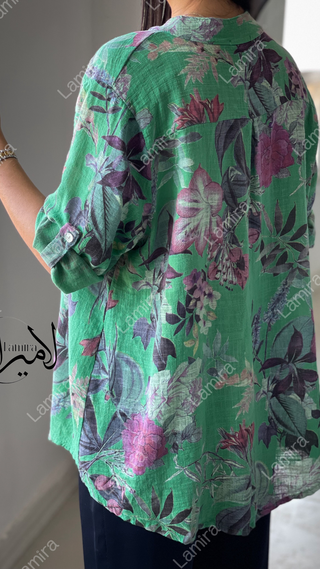 شومیز لینن ایتالیایی طرح طناز