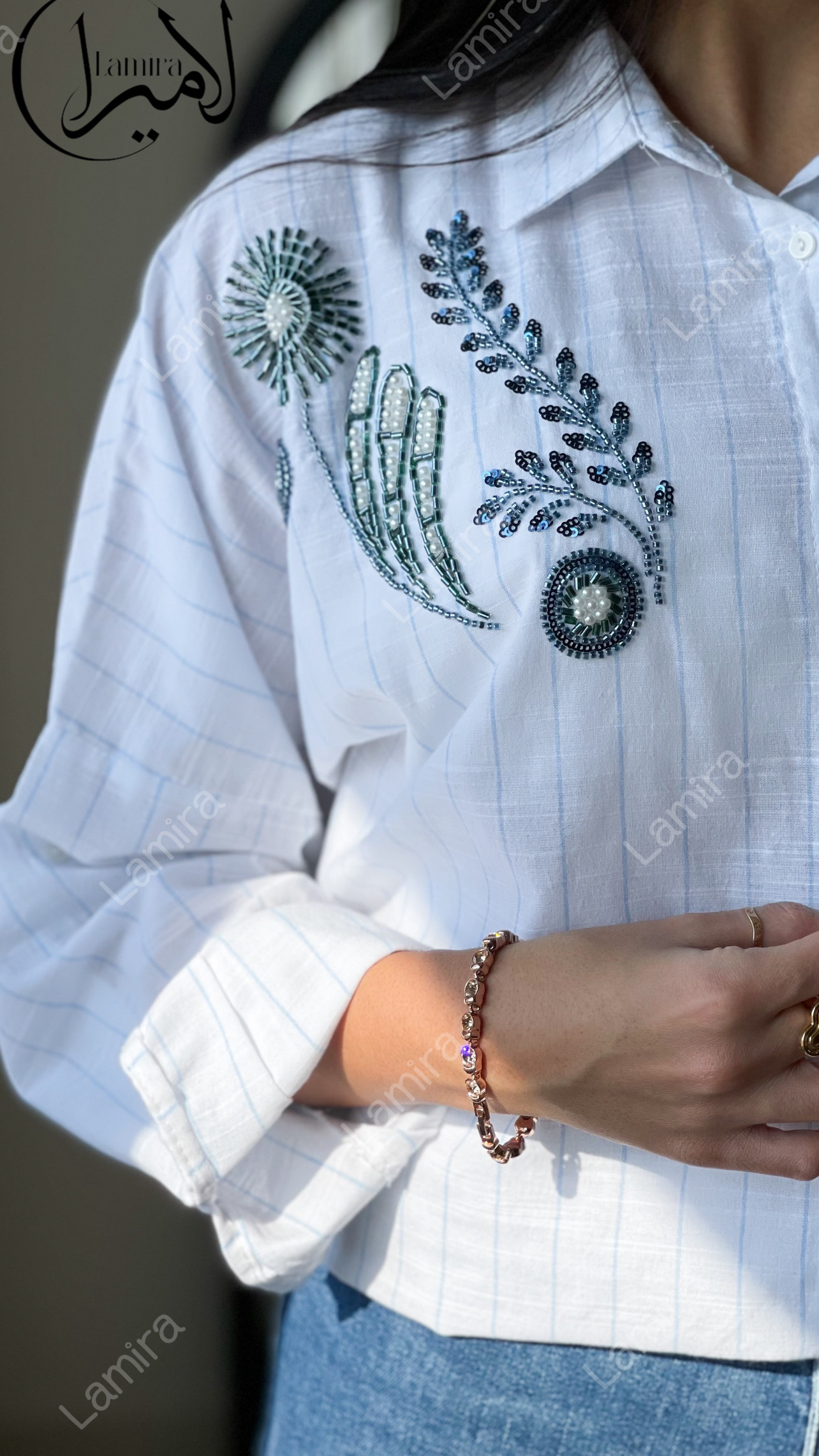 شومیز مجلسی گلدوزی طرح زرین