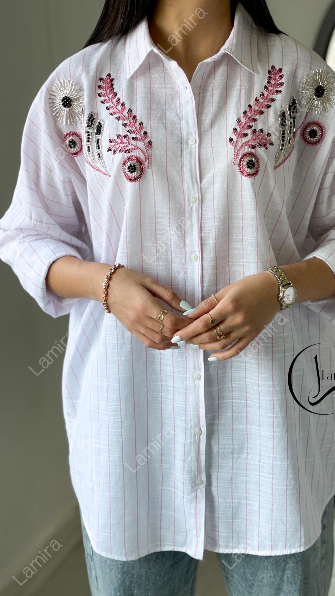 شومیز مجلسی گلدوزی طرح زرین