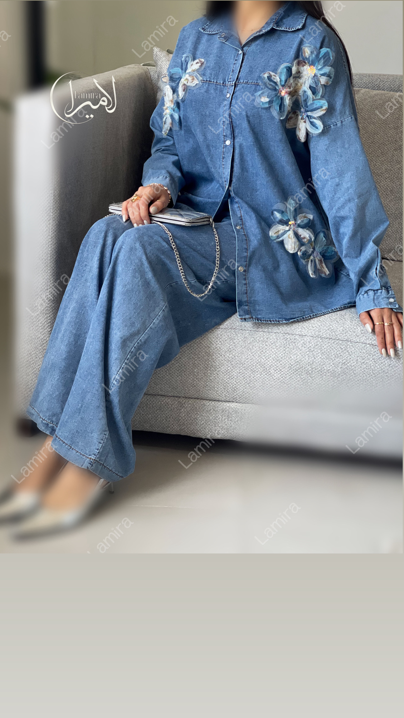 ست جین گل برجسته گل رنگی