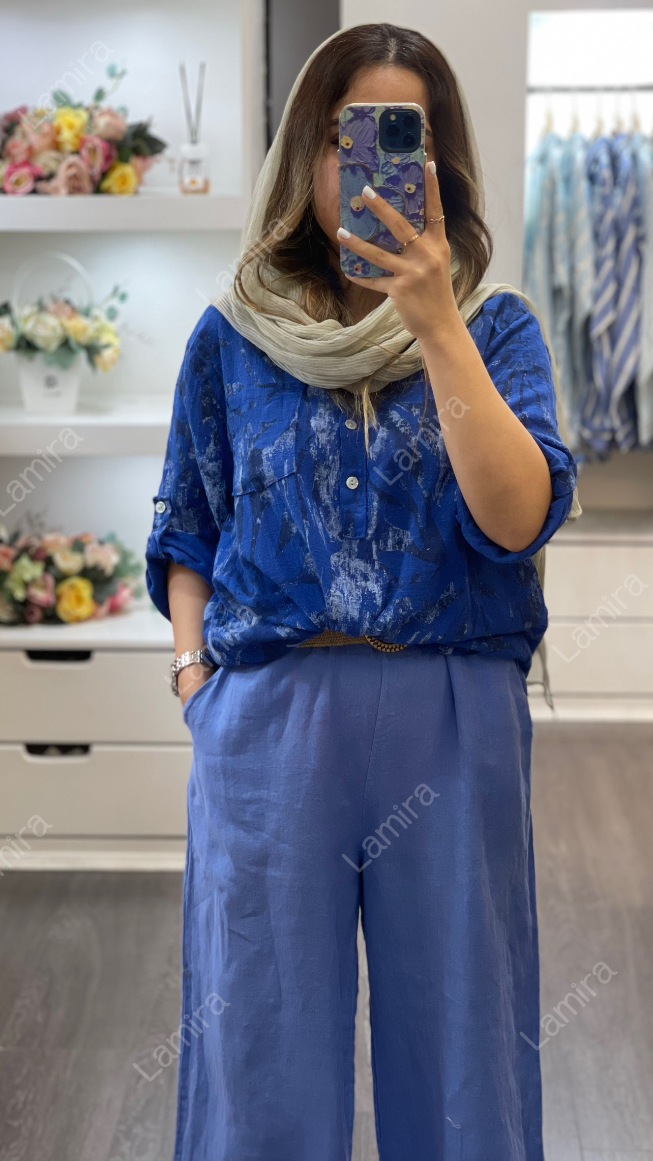 شومیز لینن ایتالیایی طرح سامر