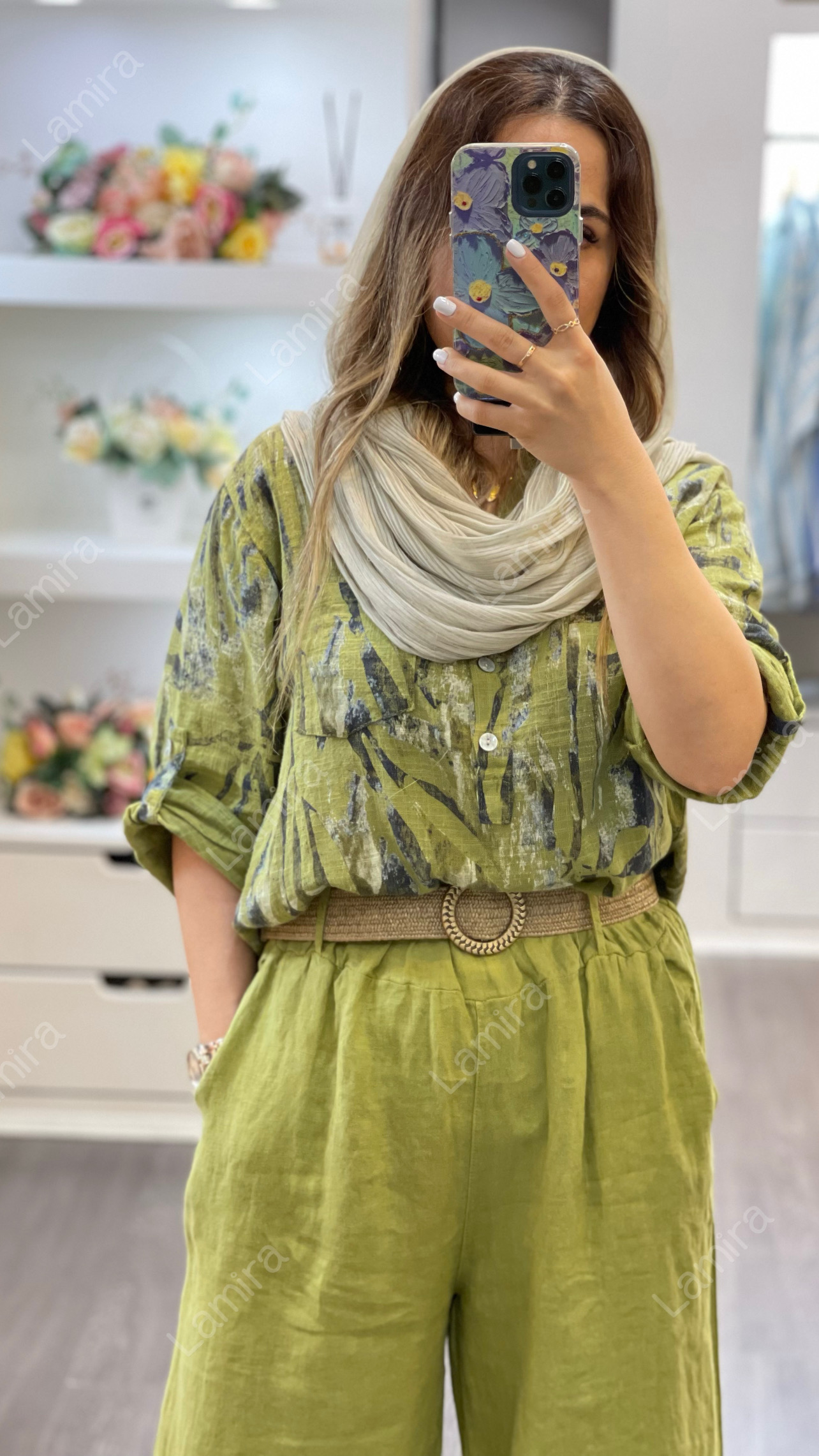 شومیز لینن ایتالیایی طرح سامر