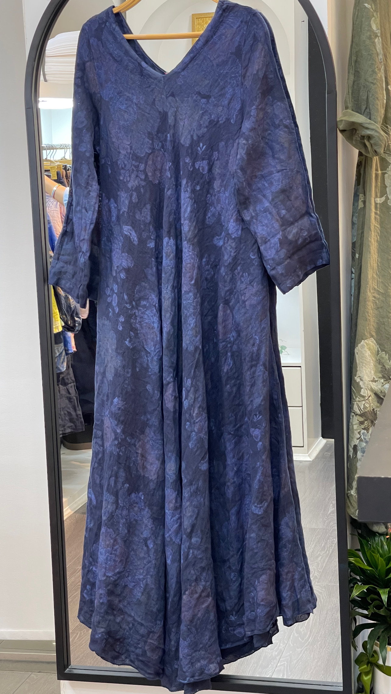 پیراهن سوپر کلوش ایتالیایی طرح گل رز