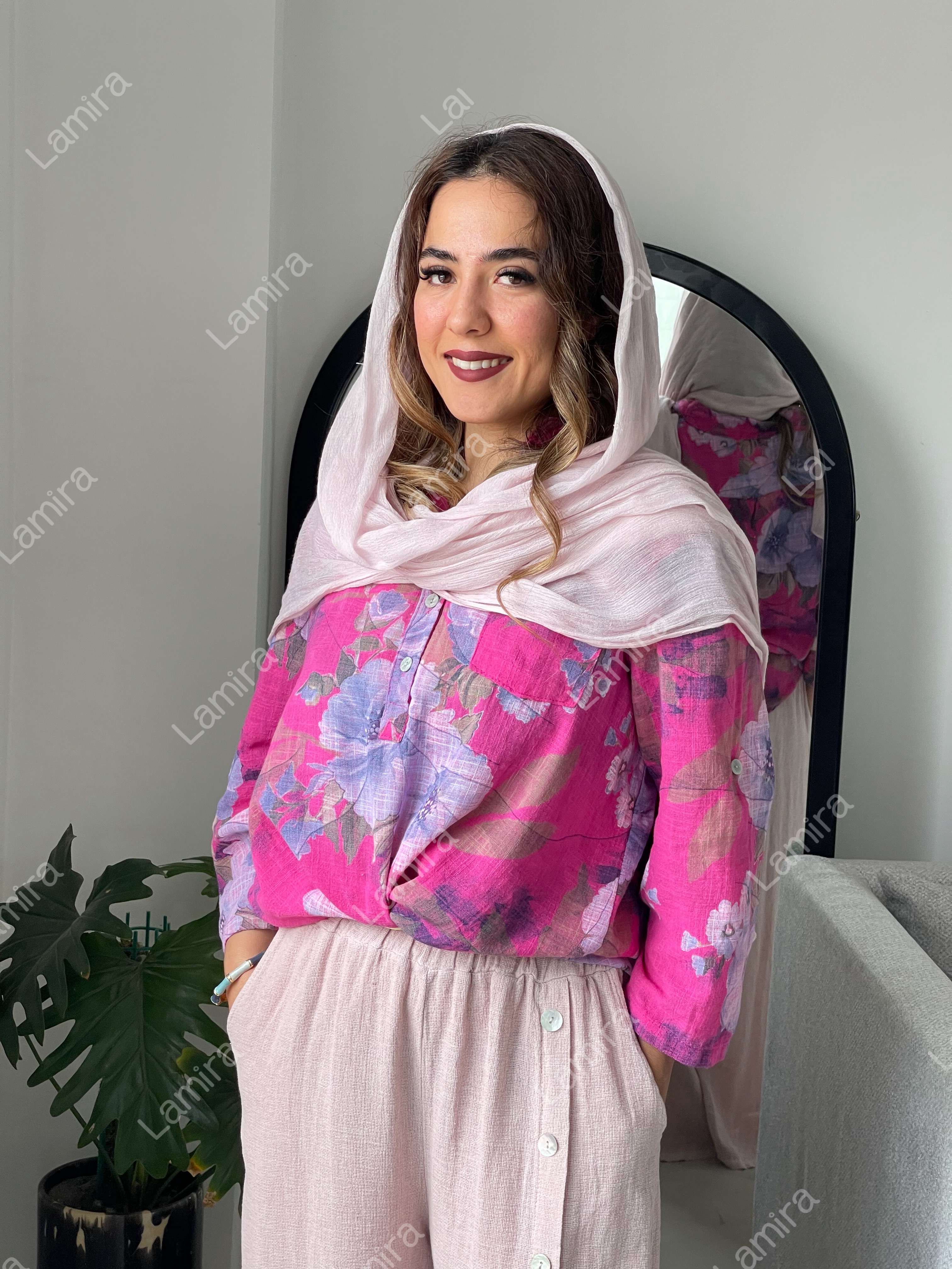 شومیز لینن ایتالیایی طرح ویکتور