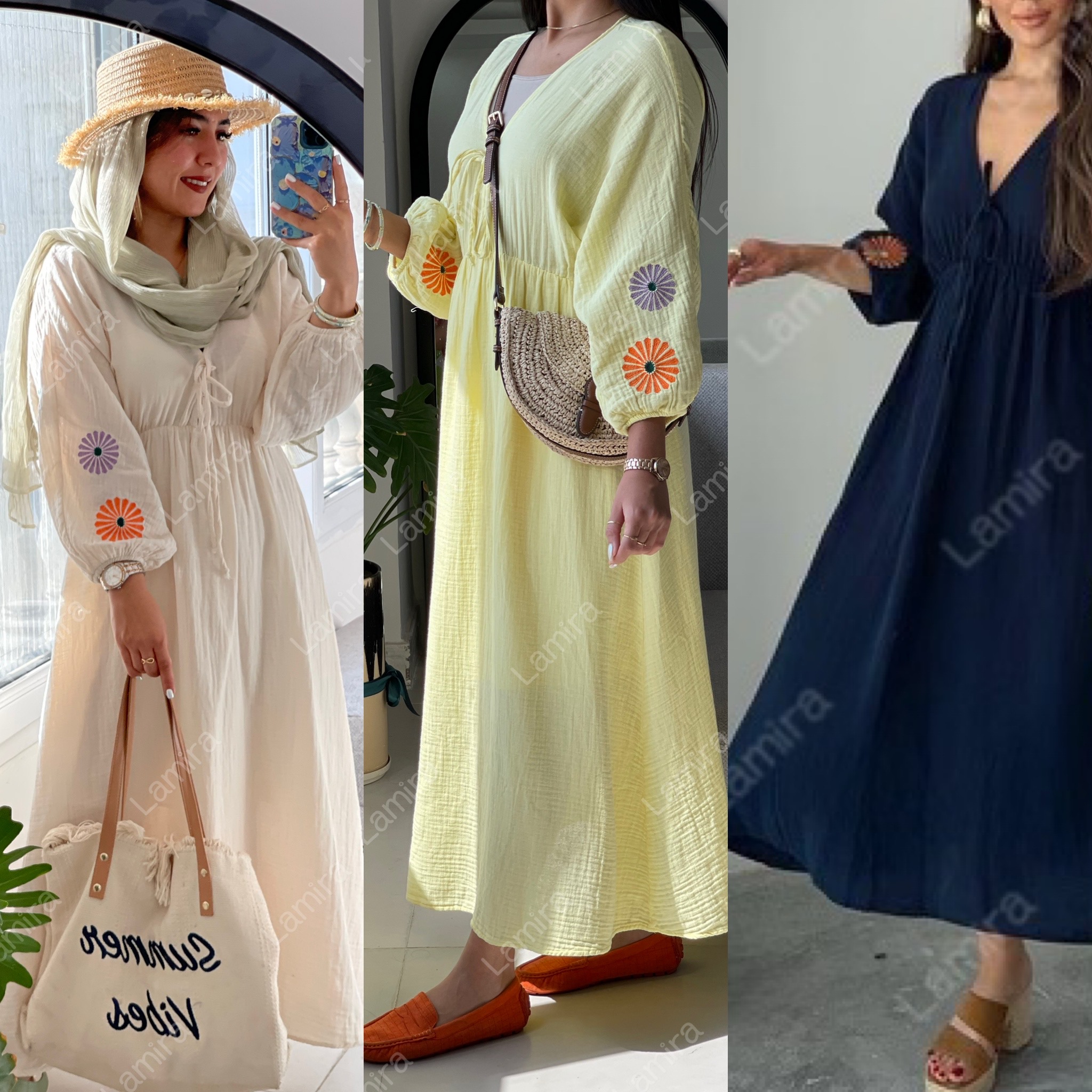 پیراهن موسلین ترک پنبه ای گلدوزی