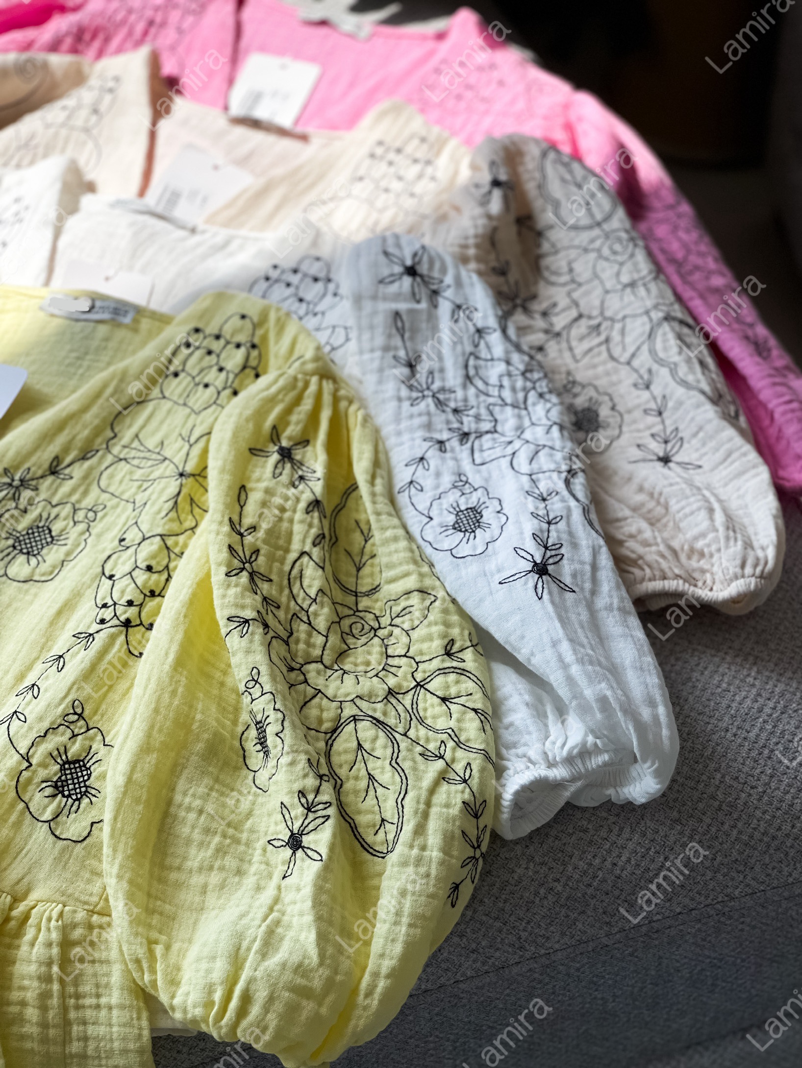 شومیز عروسکی جلو گره ای پنبه ای ترک